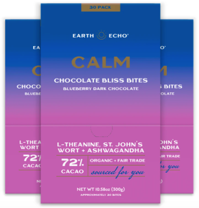 Calm Chocolate Bites Blueberry Dark Chocolate