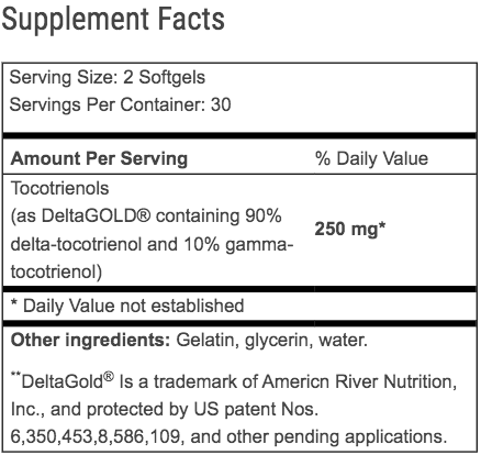 Advanced BioNutritionals Delta-Tocotrienols Ingredients