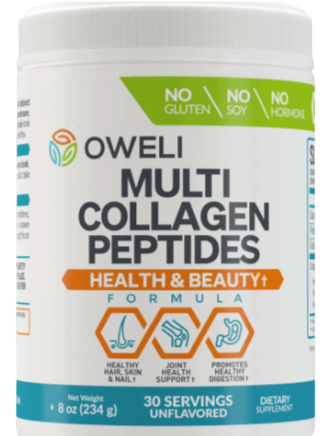 Oweli Multi-Collagen Peptides Powder Supplement