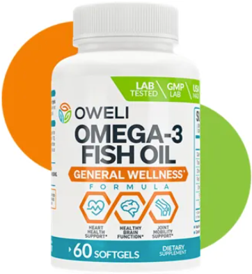 Oweli Omega-3 Fish Oil softgels