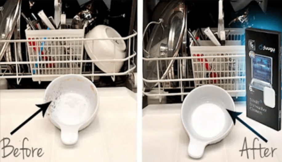 Fuugu Dishwasher Tablets before and after