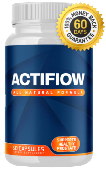 ActiFlow Reviews - A single bottle image with money back guarantee