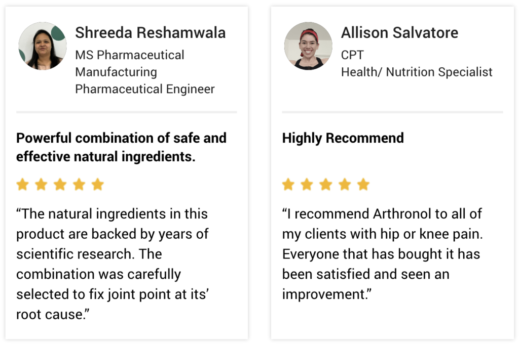 Arthronol Customer Reviews