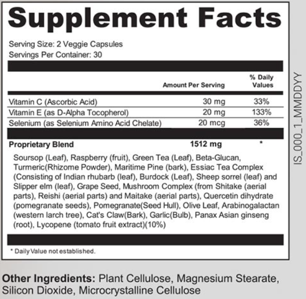 MycoSoothe Supplement Facts