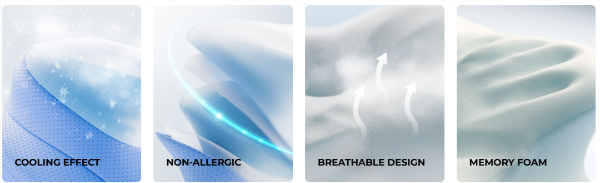 Derila Ergo memory Foam Pillow ways