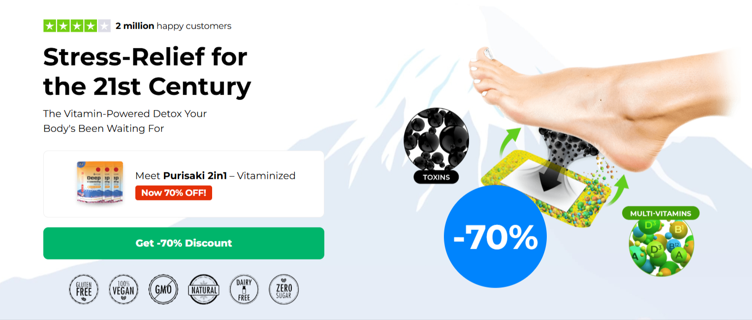 Purisaki Deep Cleansing Foot Pads Certified