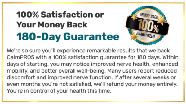 NerveCalm Money Back gurantee